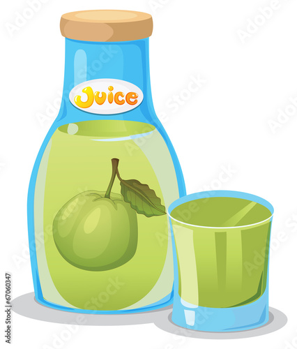 A bottle of guava juice