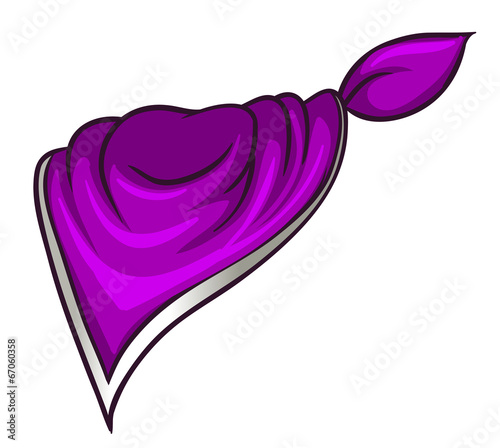 A purple scarf