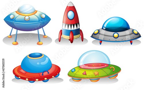 Flying saucers and a rocket