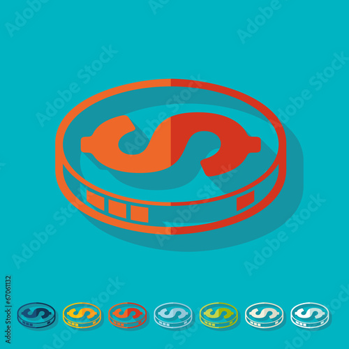 Flat design: money