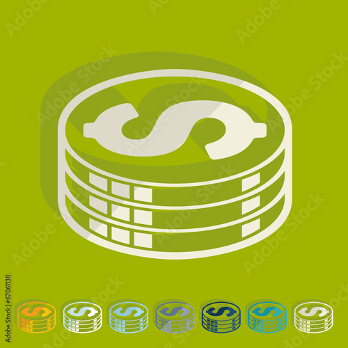 Flat design: money