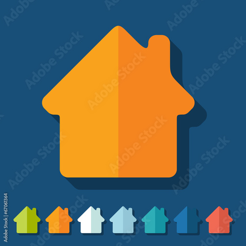 Flat design: house