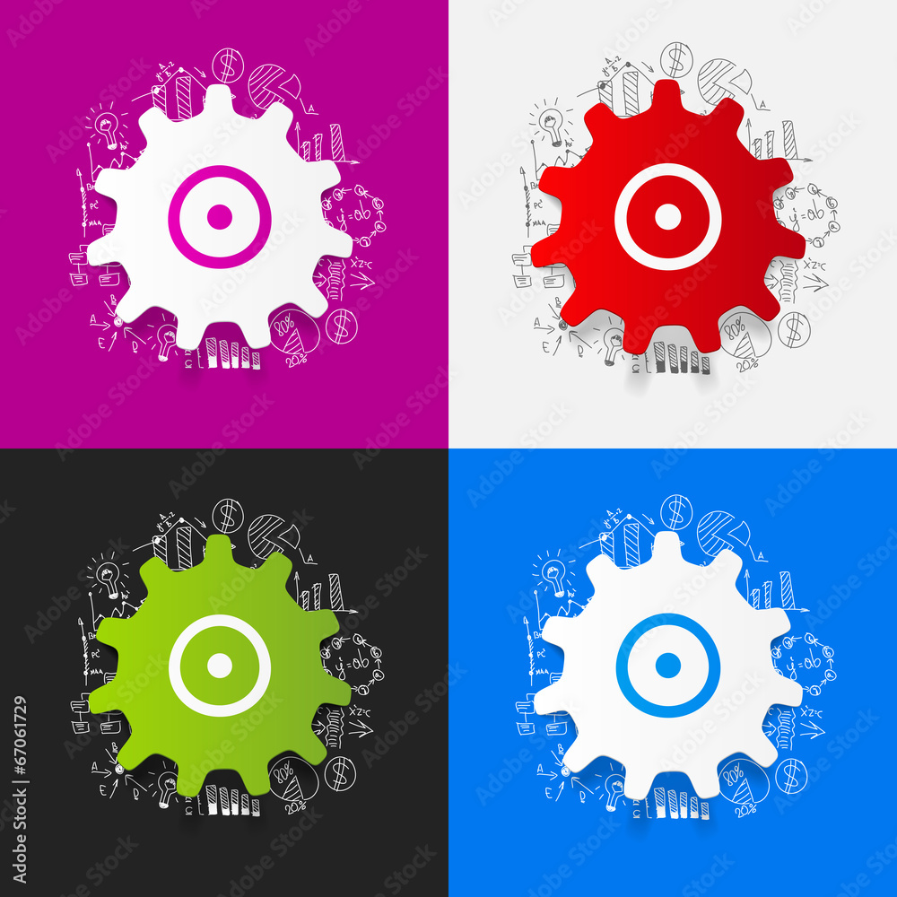 Drawing business formulas: cogwheel Drawing business formulas: cogwheel