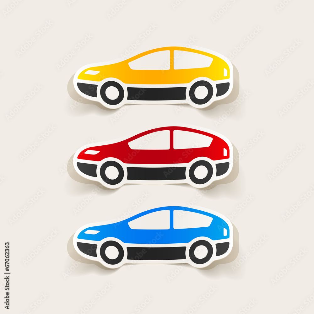 realistic design element: car realistic design element: car