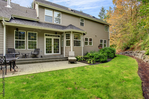 House exterior.Spacious backyard with patio area