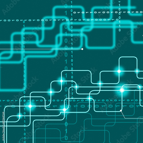 Electronic Circuit Represents Hi Tech And Backgrounds