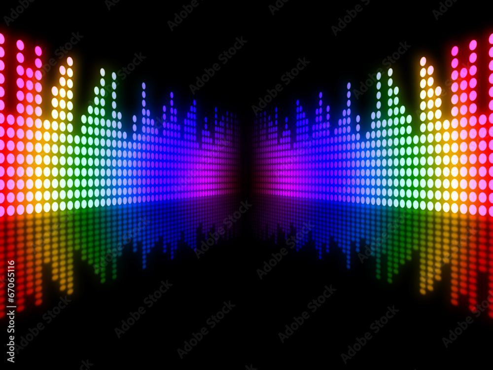 Equaliser Music Means Sound Track And Equalizer 素材庫插圖 Adobe Stock