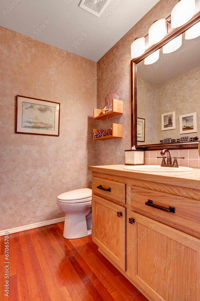 Fototapeta premium Bathroom vanity cabinet with mirror