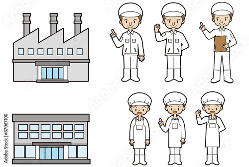 工場と作業員
