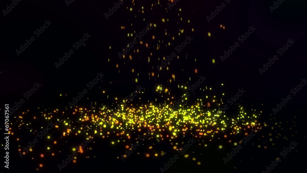 Falling Small Gold Particles Loop Falling Small Gold Particles Loop