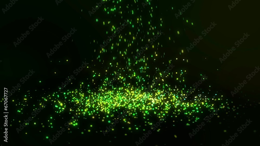 Falling Small Green Particles Loop Falling Small Green Particles Loop