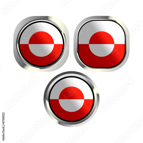 Greenland flag button