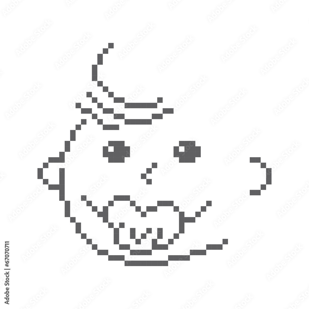 Obraz premium cartoon pixel art character