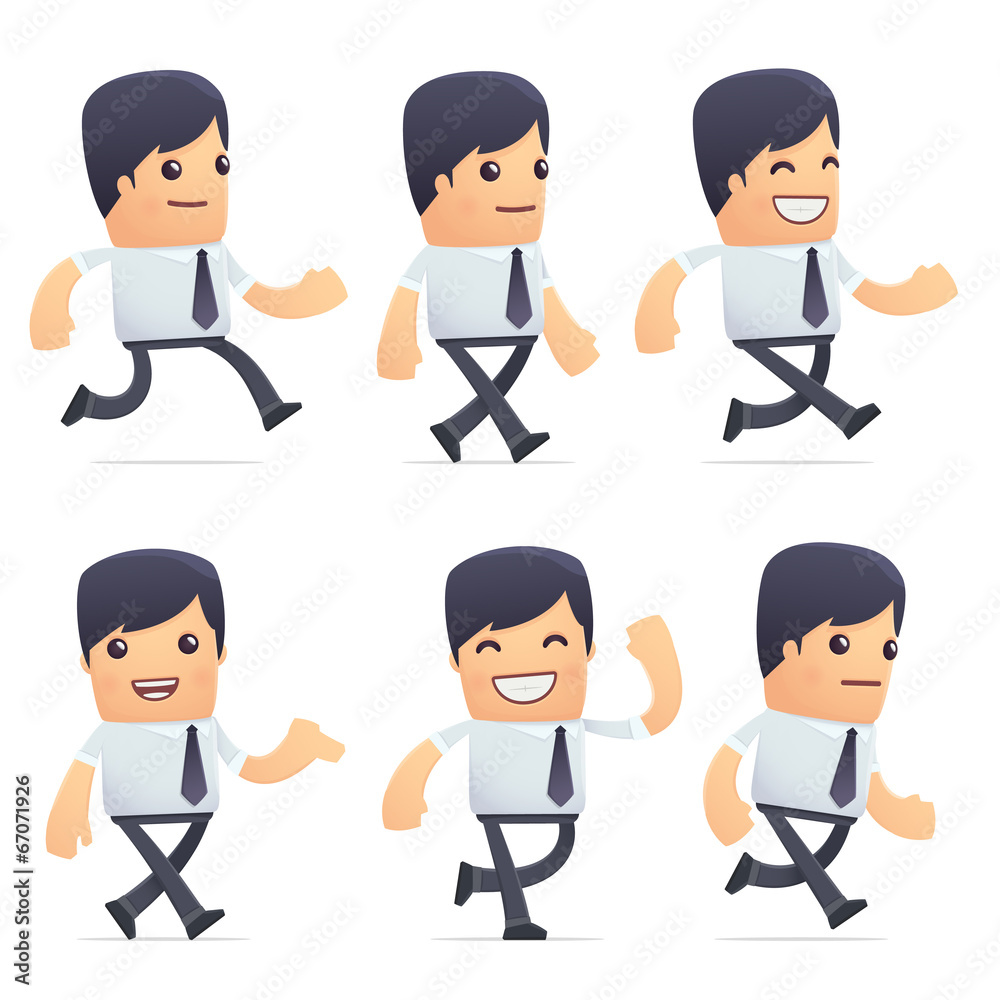 set of businessman character in different poses set of businessman character in different poses
