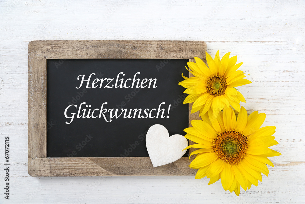 Naklejka premium Herzlichen Glückwunsch