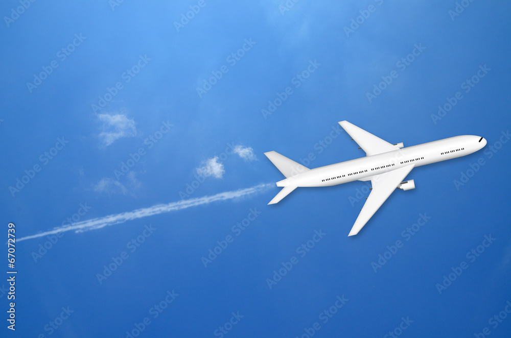 avion dans ciel bleu avion dans ciel bleu