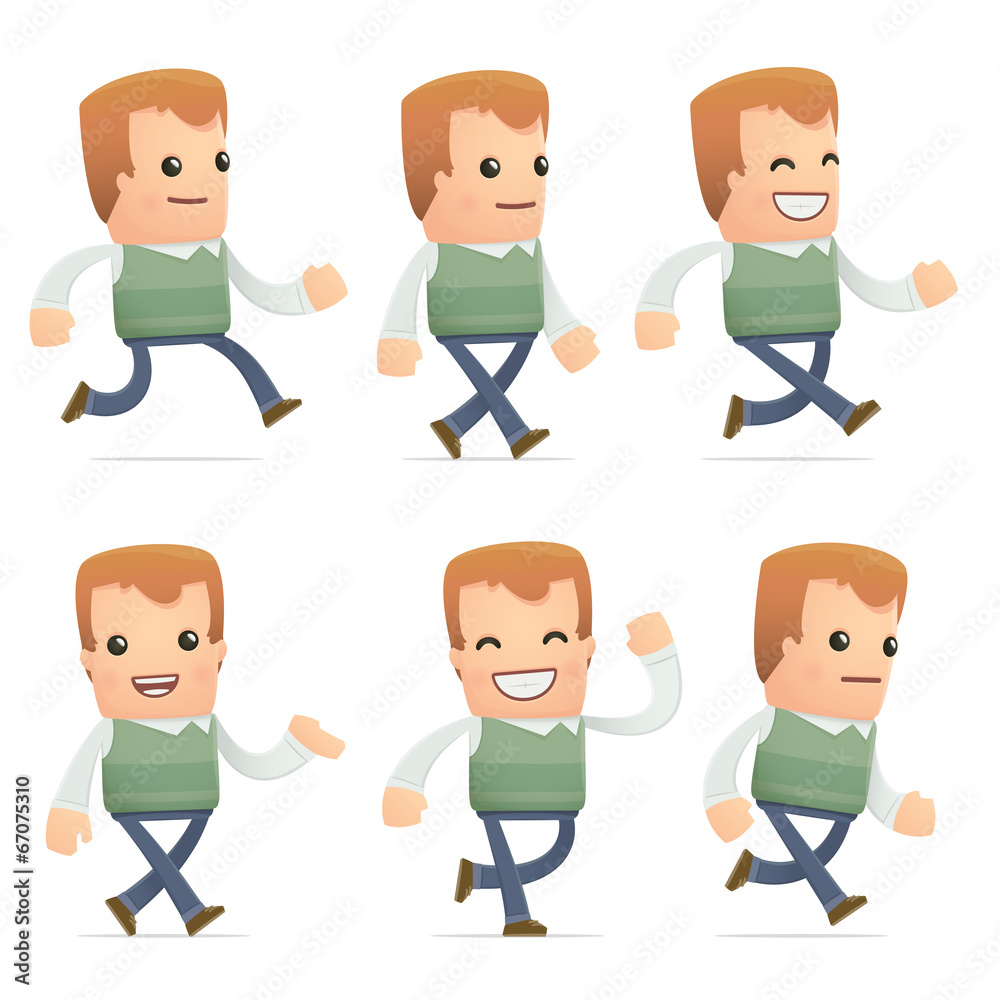 set of neighbor character in different poses set of neighbor character in different poses