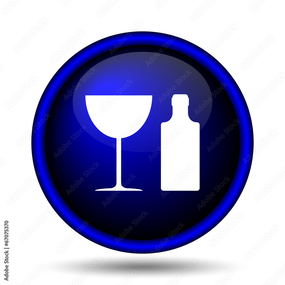 Bottle and glass icon
