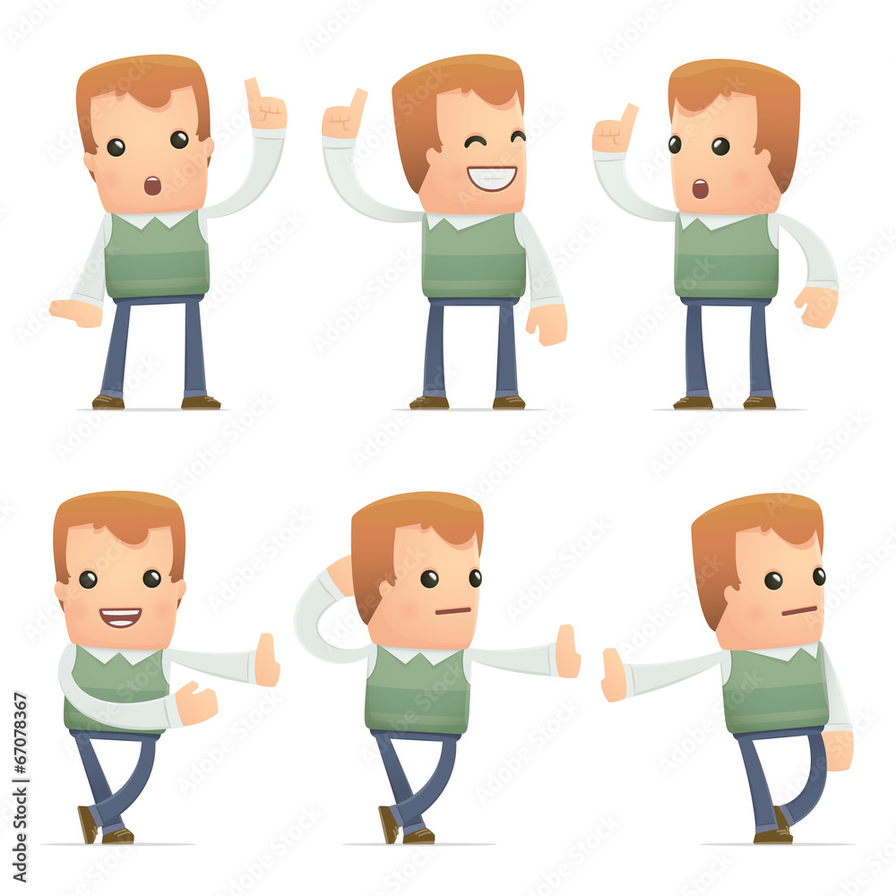 set of neighbor character in different poses set of neighbor character in different poses