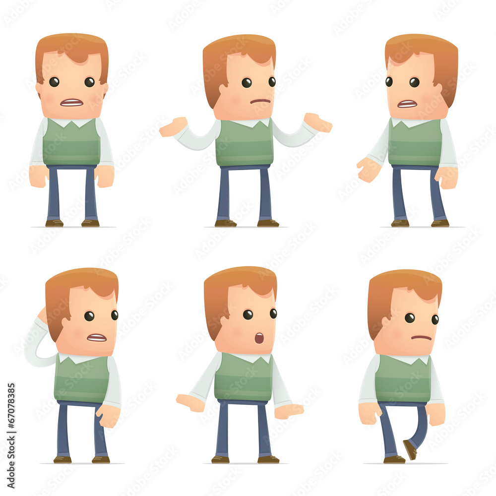 set of neighbor character in different poses set of neighbor character in different poses