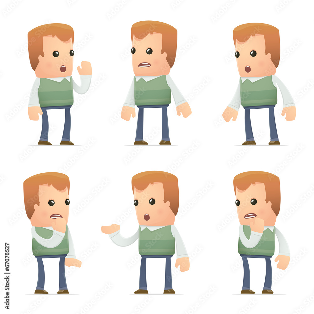 set of neighbor character in different poses set of neighbor character in different poses