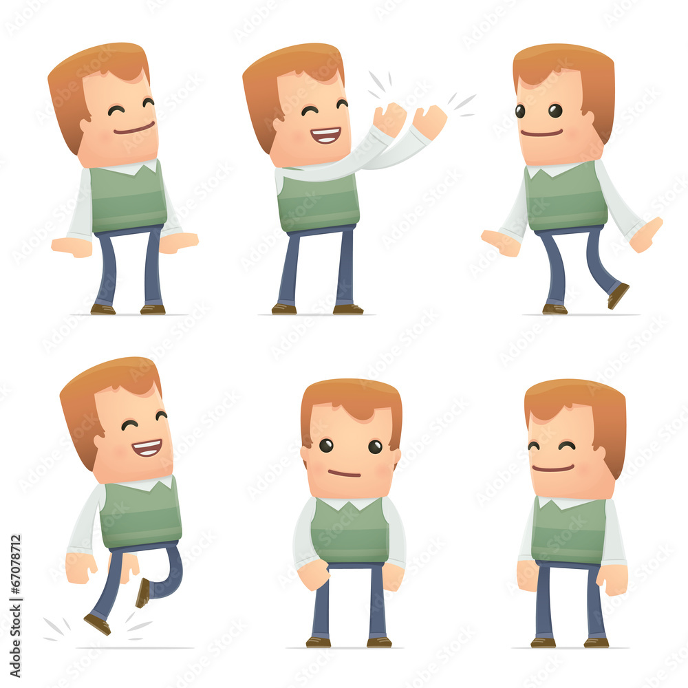 set of neighbor character in different poses set of neighbor character in different poses