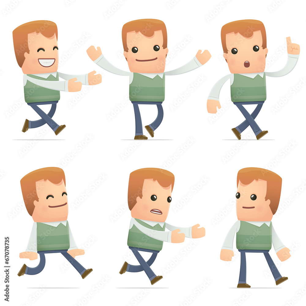 set of neighbor character in different poses set of neighbor character in different poses