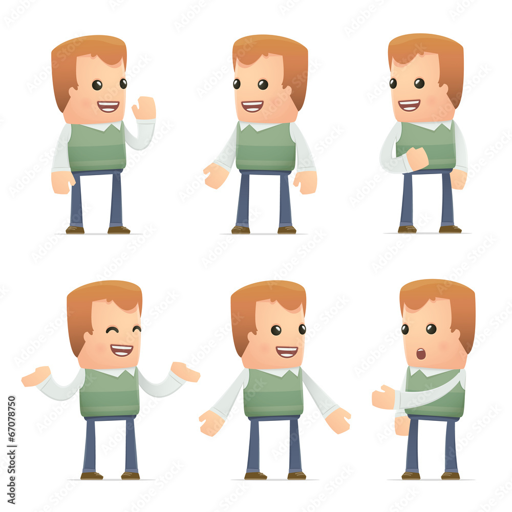 set of neighbor character in different poses set of neighbor character in different poses