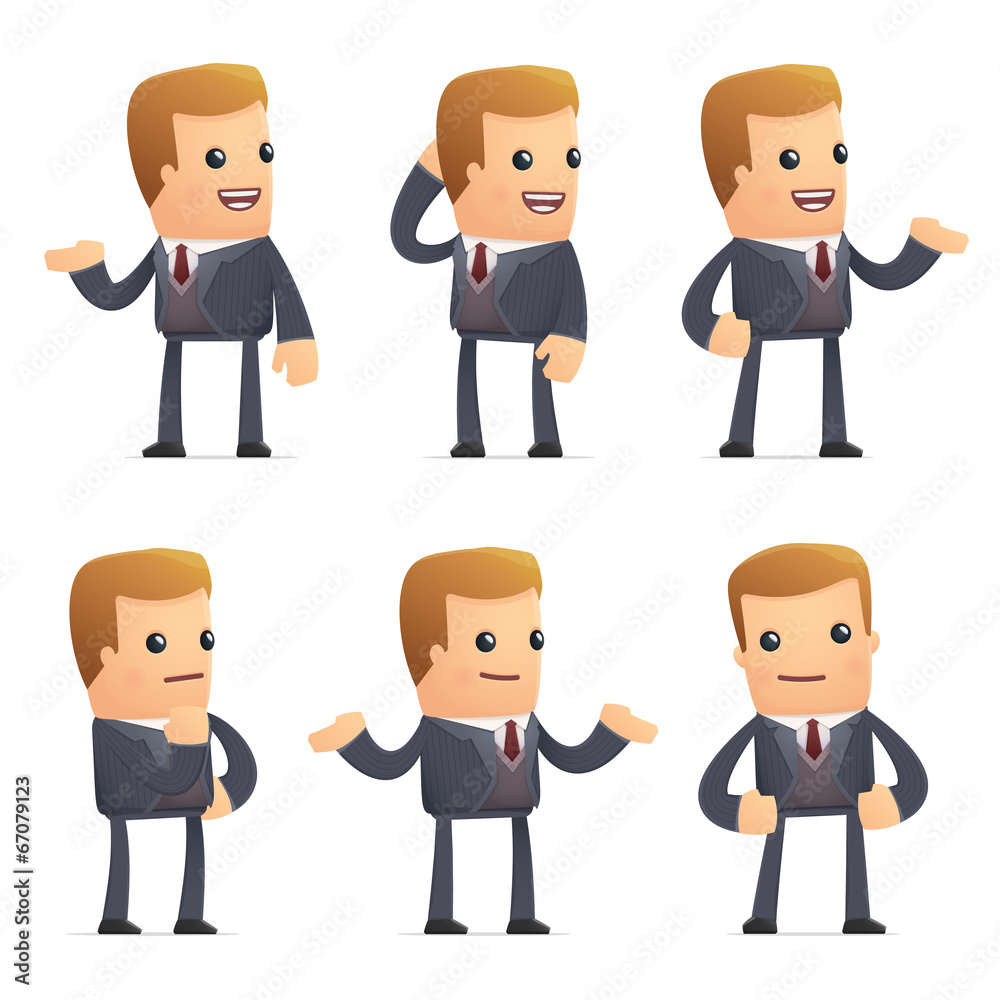 set of advisor character in different poses set of advisor character in different poses