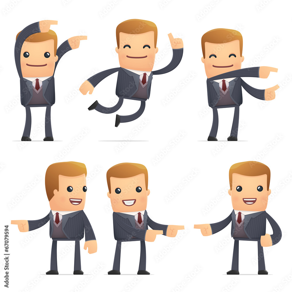 set of advisor character in different poses set of advisor character in different poses