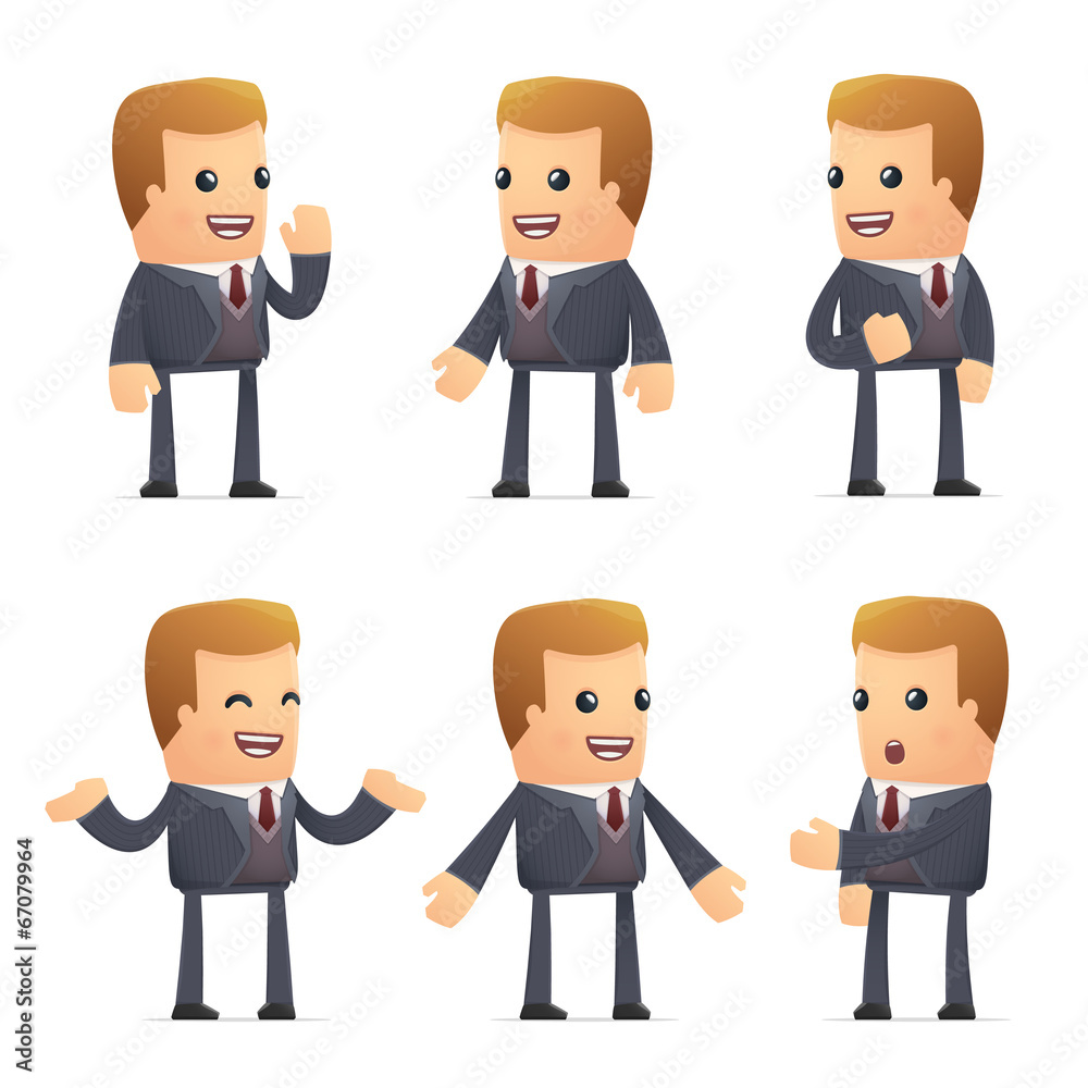 set of advisor character in different poses set of advisor character in different poses