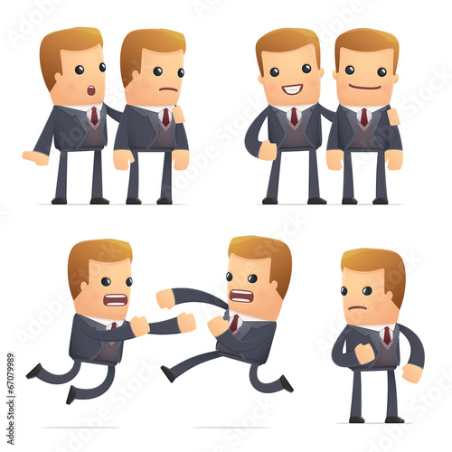 set of advisor character in different poses