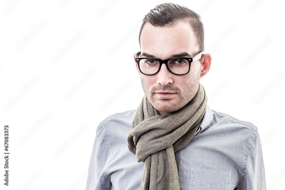 handsome young fashion man portrait - isolated handsome young fashion man portrait - isolated