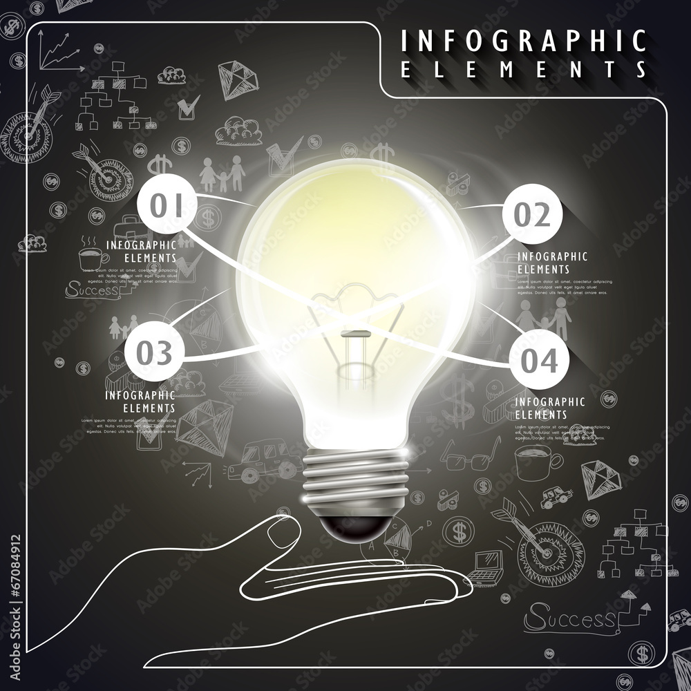 vector idea bulb infographic elements vector idea bulb infographic elements
