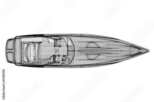 speedboat, Speeding Powerboat © podsolnykh