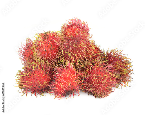 Rambutan - Tropical Fruits Rambutan on isolated background