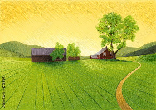 Farm in Landscape