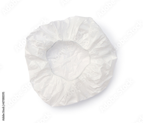 Shower cap (with clipping path) isolated on white background