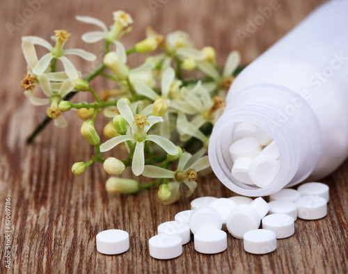 Pills made from medicinal neem flower