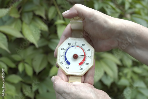 thermometer in a hand