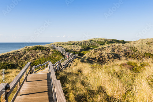Wallpaper Mural People on wooden footpath on dune at beach in Germany. Torontodigital.ca