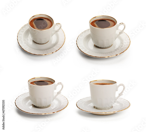 Turkish coffee set with clipping path