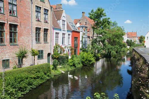 Bruges - Canal from bridge on Ezelsraat.