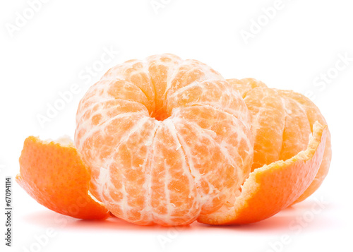 Peeled tangerine or mandarin fruit