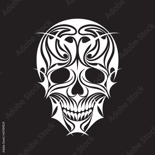 Abstract Scull Vector Illustration for creative projects.