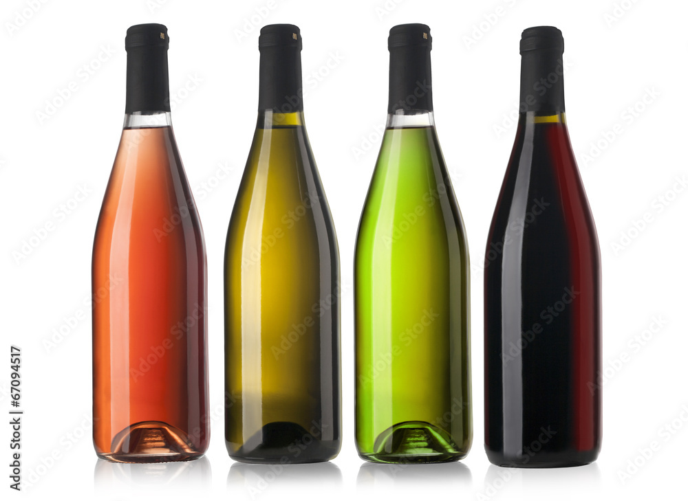 Set of wine bottles. Set of wine bottles.