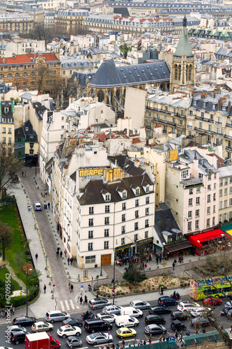 Aerial View of Paris. Traditional View