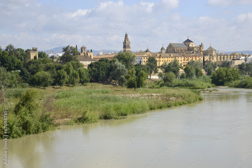 Guadalquivir River as it passes through the city of Cordoba.