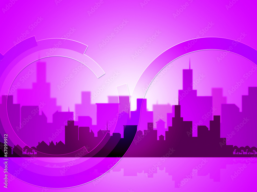 City Copyspace Indicates Abstract Background And Downtown