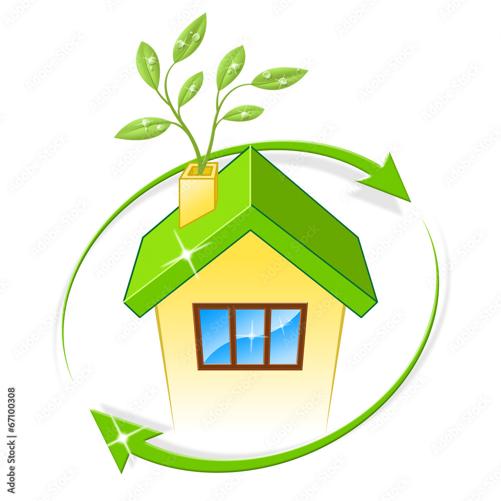 Eco House Indicates Earth Friendly And Building Eco House Indicates Earth Friendly And Building